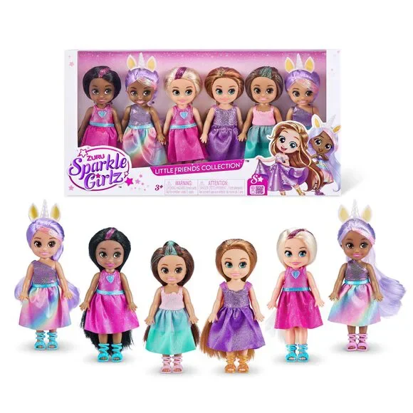 Sparkle Girlz Pack Of Princess Dolls By Zuru Fashion, Removable Dresses,  Gift